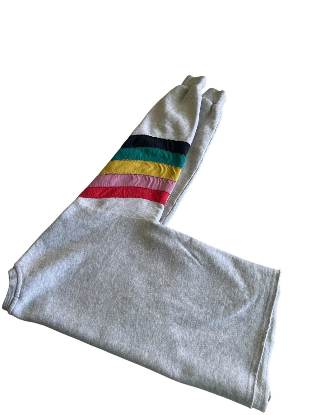 Marine Layer XS Cropped Color Stripe Sweatshirt - Gray - Picture 4 of 8